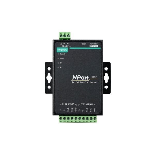 MOXA NPort 5232 w/adapter 2埠 RS-422/485 串列設備伺服器